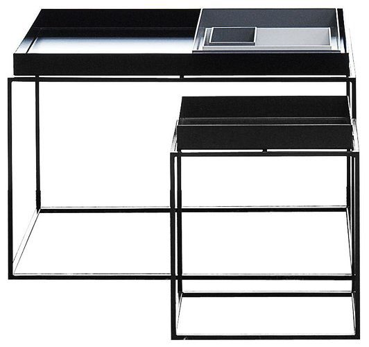 HAY Tray Side Table Black 40x40 cm-8896