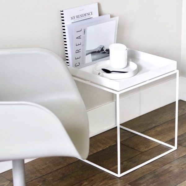 HAY Tray Side Table White 40x40 cm-16399