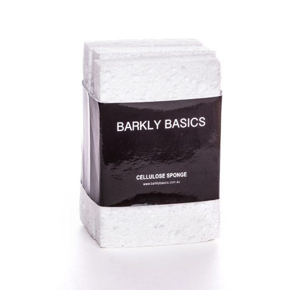 BARKLY BASICS All White Cellulose Kitchen Sponge - Pack of 3 (stays white) -12081