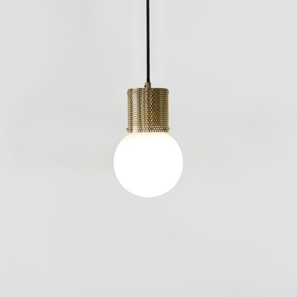 BEN-TOVIM DESIGN Perf Pendant Light Lamp Brass - 3 Sizes-11980