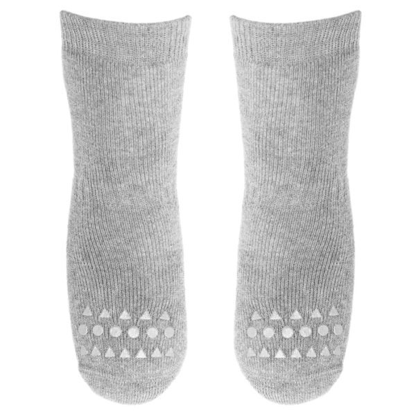 GOBABYGO Non-Slip Socks Grey Melange-13584