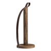 BY WIRTH Hands On Paper Towel Holder - Leather + Smoked Oak -0