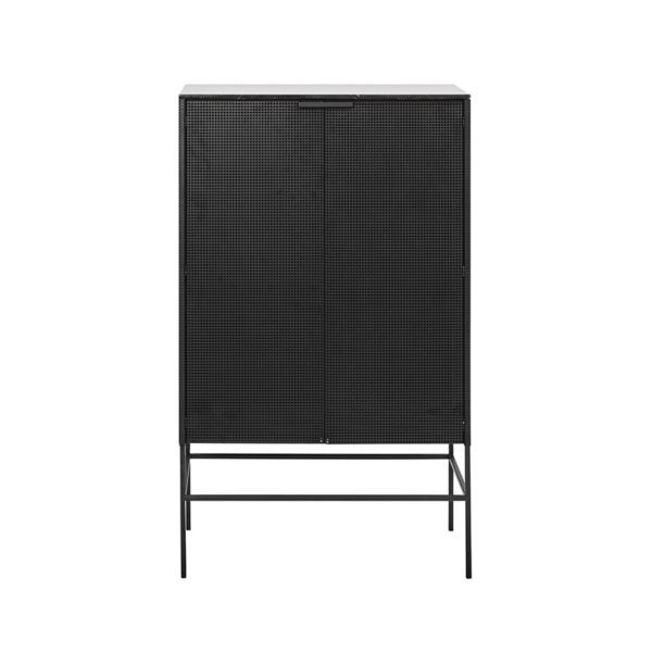KRISTINA DAM STUDIO Grid Cabinet Black With Black Marble Top-18415
