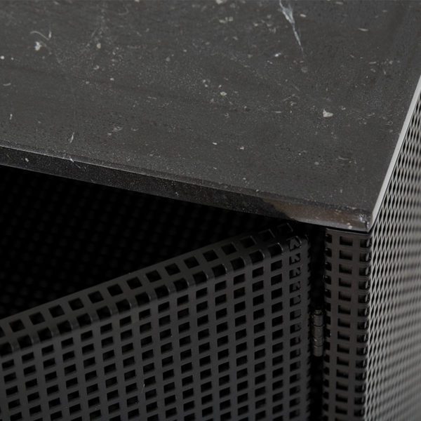 KRISTINA DAM STUDIO Grid Cabinet Black With Black Marble Top-21648