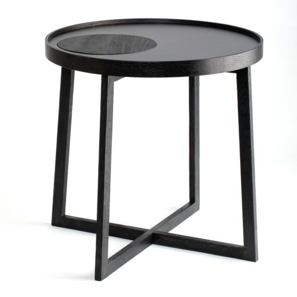 BY WIRTH Tray Side Table Black-0
