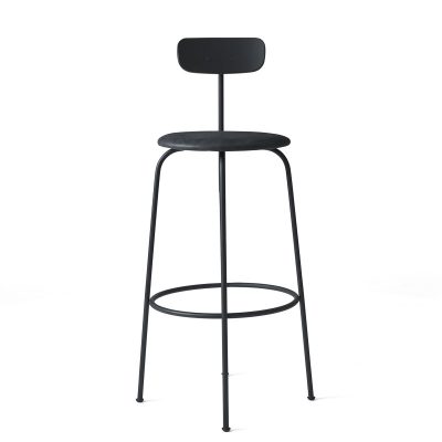 MENU Afteroom Bar Chair, Black/Black Leather-0