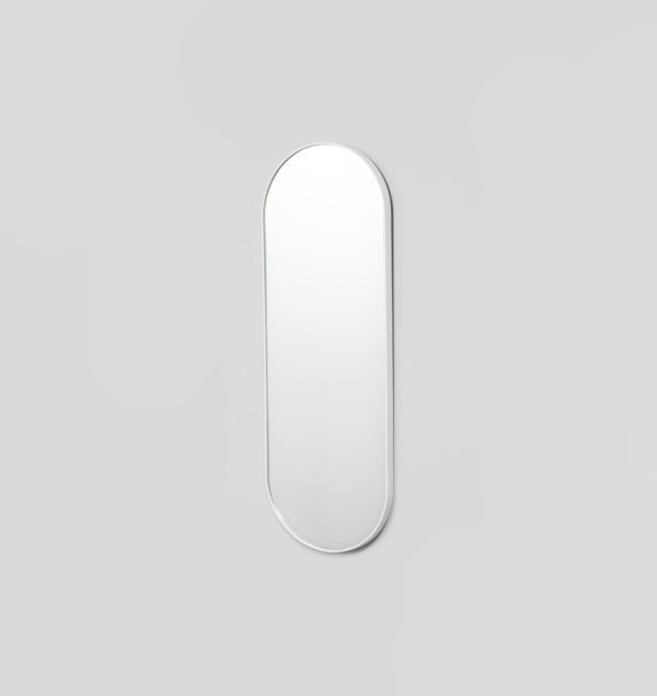 MIDDLE OF NOWHERE Bjorn Oval Mirror White 50x145cm-19752