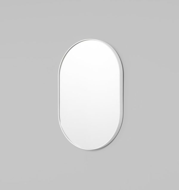 MIDDLE OF NOWHERE Bjorn Oval Mirror White 50x75cm-19736