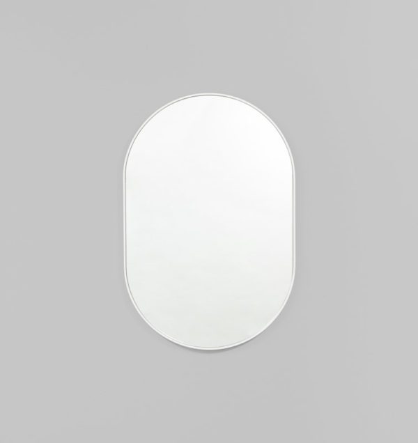 MIDDLE OF NOWHERE Bjorn Oval Mirror White 50x75cm-19737