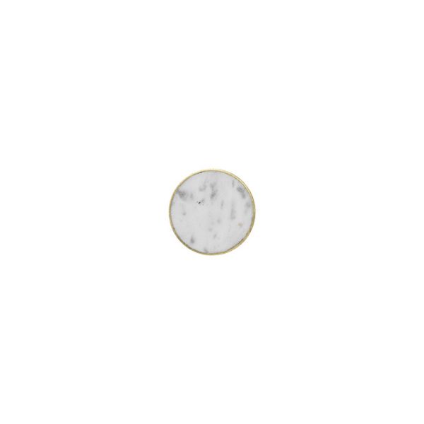 ferm Living Hook Knob Stone, White Marble - Large-20071
