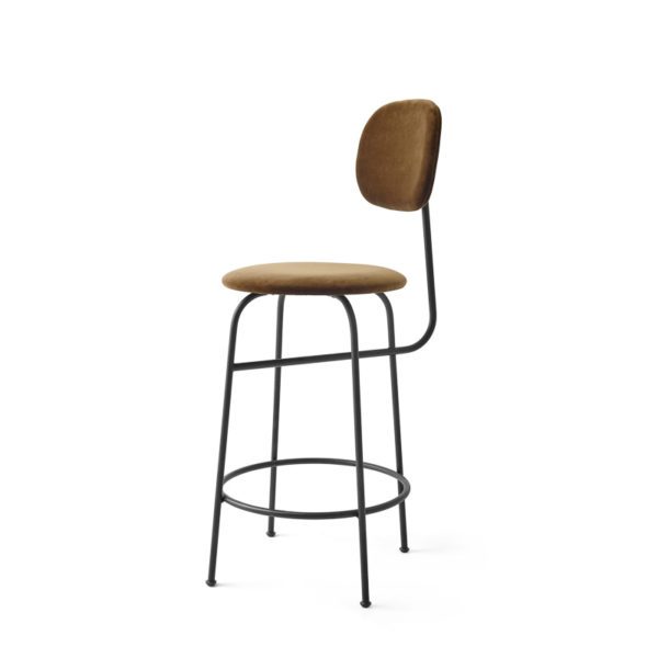 PRE ORDER - MENU Afteroom Bar and Counter Chair Plus, Black/Cognac Velvet -21360