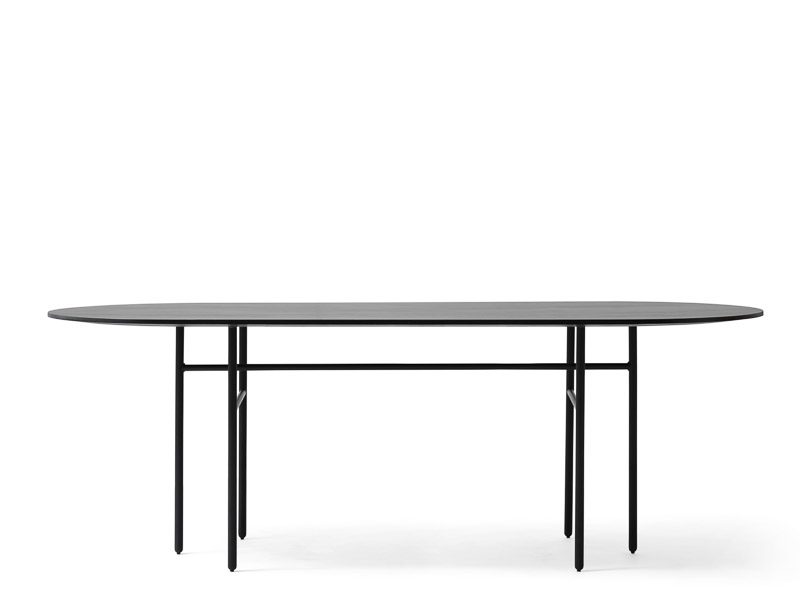 PRE ORDER - MENU Snaregade Dining Table Oval, Black Veneer-0