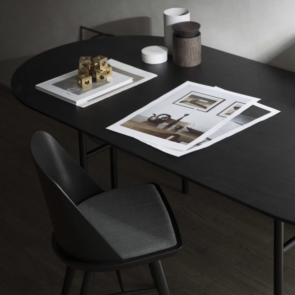 PRE ORDER - MENU Snaregade Dining Table Oval, Black Veneer-21363