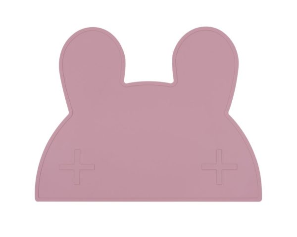 WE MIGHT BE TINY Bunny Placie Placemat Dusty Rose-0