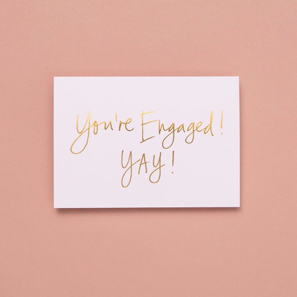 GABRIELLE CELINE You're Engaged! Yay! Classic Greeting Card - White-21721