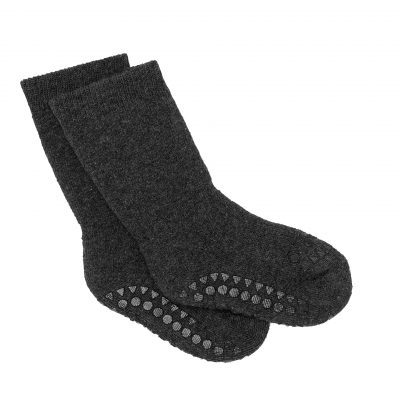 GOBABYGO Non-Slip Socks Dark Grey Melange-0