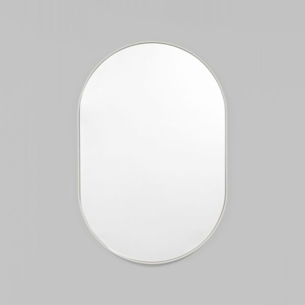 MIDDLE OF NOWHERE Bjorn Oval Mirror Dove Grey SMALL-22304