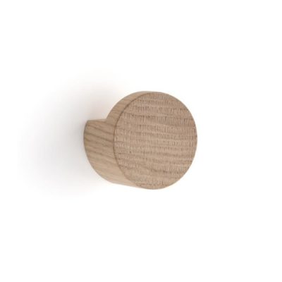 EKTA LIVING Knob, Wall or Cabinet Hook Medium, Oak Wood