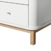 OLIVER FURNITURE Wood Dresser 6 Drawers, White/Oak-23095