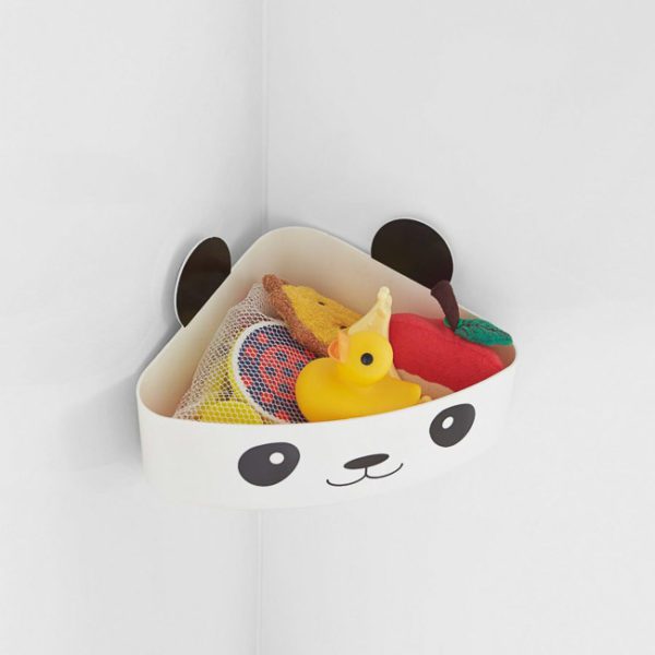 YAMAZAKI Kids Bath Rack for Toys Panda White-0