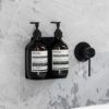DESIGNSTUFF Dual Soap Dispenser Holder Black-23187