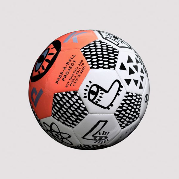PARK SOCIAL Soccer Ball Neon Orange (for each ball sold 1 ball is donated to a kid in need)-23589