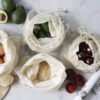EVER ECO Fruit + Vegetable Organic Cotton Mixed Set Produce Bags - LARGE Bags - 4 PACK-0