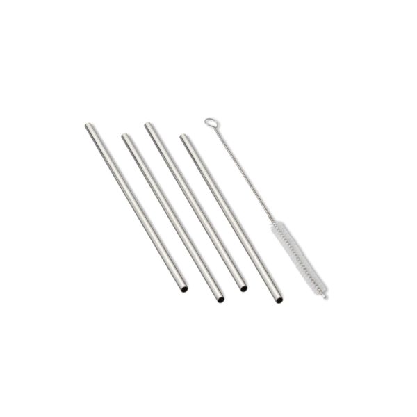 EVER ECO Reusable Steel Drinking Straws, Straight 4 PACK-24512
