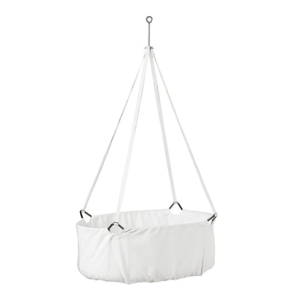 LEANDER Cradle and Mattress, White