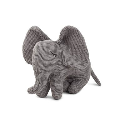 LIEWOOD Dextor Cotton Knitted Teddy Elephant Grey Melange-0