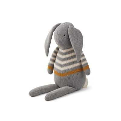 LIEWOOD Dextor Cotton Knitted Teddy Rabbit Grey Melange-0