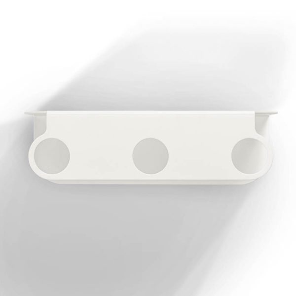 DESIGNSTUFF Triple Soap Dispenser Holder White-33212