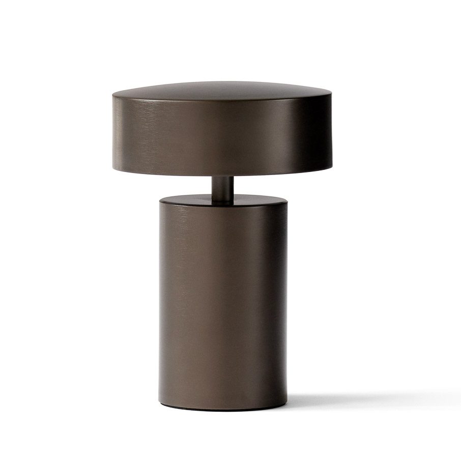 Coloumn Table Lamp Bronze, Cordless Rechargeable Design Table Lamps