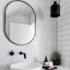 MIDDLE OF NOWHERE Bjorn Oval Mirror Black 65x100 cm-0