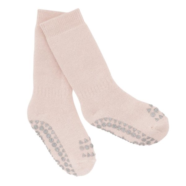 GOBABYGO Non-Slip Socks Soft Pink Glitter-28982