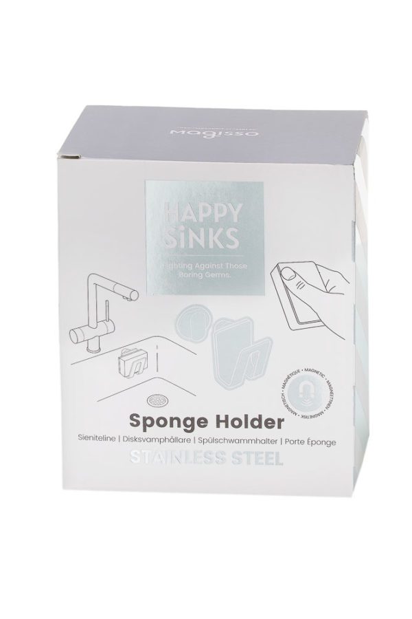 HAPPY SiNKS by MAGISSO Sink Magnetic Stainless Steel Straight Cloth Holder