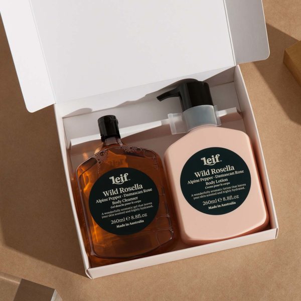 LEIF The Body Double - Body Cleanser and Body Lotion 260 ml - Wild Rosella GIFT BOXED-28759