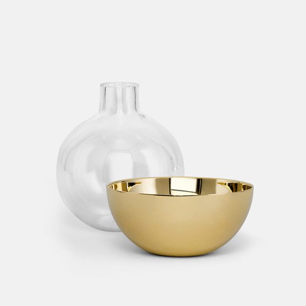 SKULTUNA Pomme Vase Small, Brass-28910