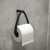 BY WIRTH Toilet Paper Roll Holder Powder Coated Steel & Leather-0