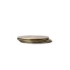 BEHR & CO Geo Circle Coasters, Brass, Set of Four-0