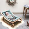 CHARLIE CRANE Baby Rocker LEVO with Organic White Cushion-29676