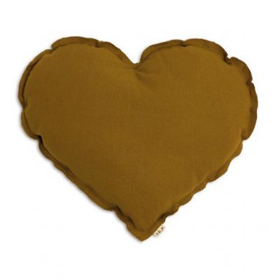 NUMERO 74 Heart Cushion Cotton 34cm - Gold-0