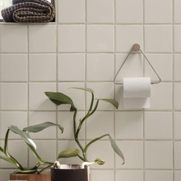 ferm LIVING Toilet Roll Paper Holder, Chrome-31112