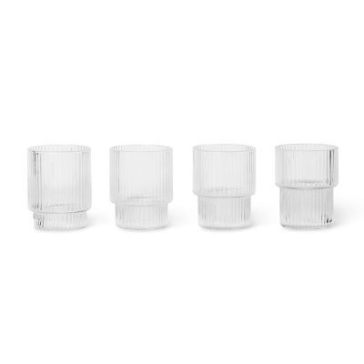 ferm LIVING Ripple Liqueur/Shot Glasses Clear (Set of 4)-0