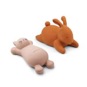 LIEWOOD Vikky Bath Toys Natural Rubber - 2 pack-0