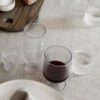 ferm LIVING Ripple Wine Glasses – Set of 2, Clear-31790