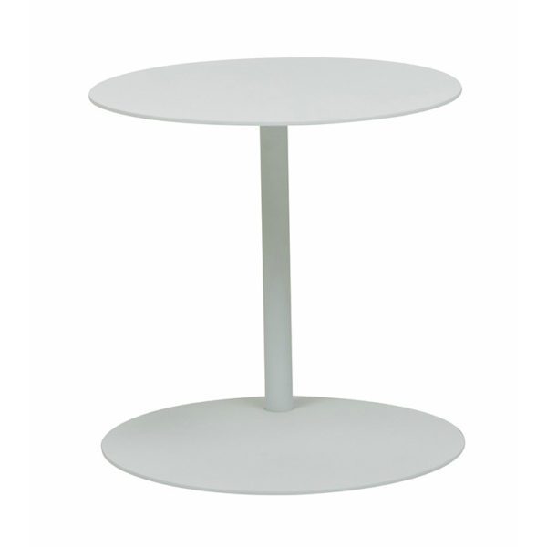 Globewest Aperto Ali Round Side Table White, White Side Table Round