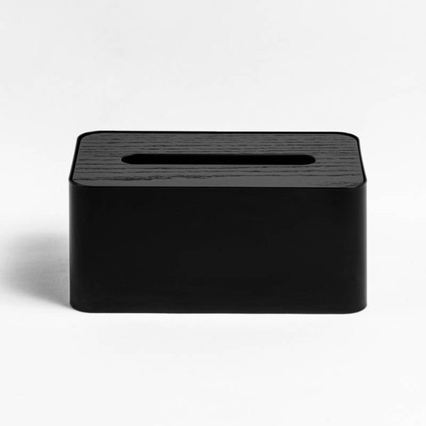 DESIGNSTUFF Tissue Box, Black-33153