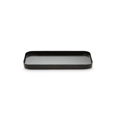 H SKJALM P Tray With Mirror Effect Black 10.5x20.5 cm-0