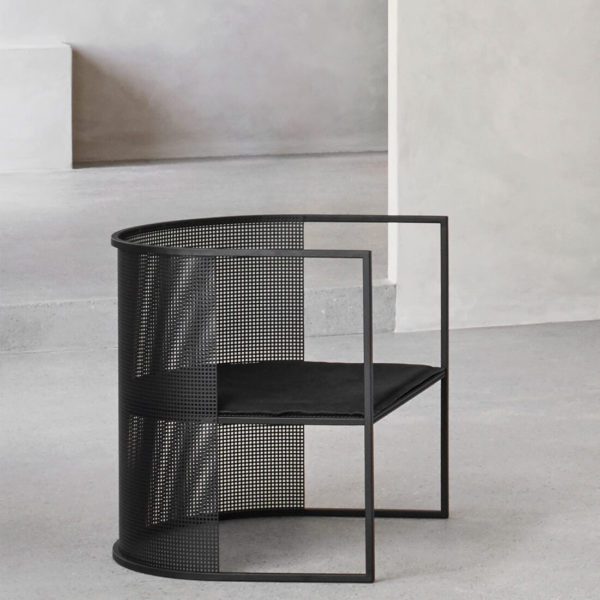 KRISTINA DAM STUDIO Bauhaus Lounge Chair, Black-0